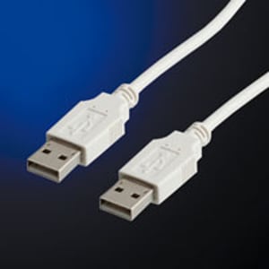 VALUE USB 2.0-kabel, 0,8 m, USB A, vit