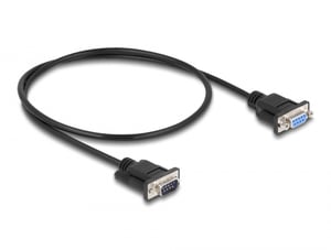 DeLOCK Kabel szeregowy RS-232 D-Sub9 męski na żeński 0,5 m, null modem
