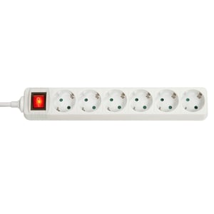 Lindy 73103 6-fach-Netzsteckdosen-Verteiler, für den Innenbereich, weiß