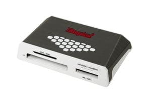 Kingston Technology USB 3.0 High-Speed Media Reader USB 3.2 Gen 1 (3.1 Gen 1) Card Reader, Gray, White