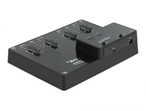 DeLOCK M.2 Docking Station for 4 x M.2 NVMe PCIe SSDs with Cloning Function