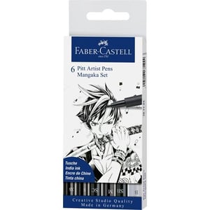 Faber-Castell 167124 penna, svart, 6 st.