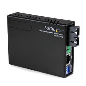 StarTech MCM110SC2 100 Mbit/s 1310 nm Multifunction Network Converter, Black