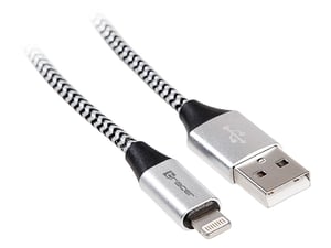 Tracer TRAKBK46268 1 m Lightning Cable, Black, Silver