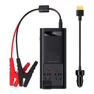 Baseus Power Inverter Netzteil/Wechselrichter für Auto/Innenbereich 500 W Schwarz