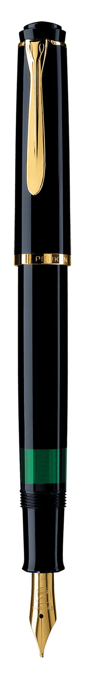 Pelikan M200 wieczne pióro Wbudowany system napełniania Czarny, Złoto 1 szt.
