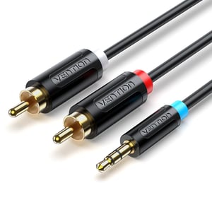 Vention BCLBH ljudkabel 2 m 3,5 mm 2 x RCA Svart