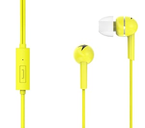 Genius Computer Technology HS-M300 Kopfhörer-Set, kabelgebunden, In-Ear, Telefonie/Musik, gelb