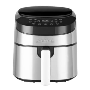 Gastroback Design Air Pro Einzelgerät 3,7 l Standgerät 1300 W Heißluftfritteuse Schwarz, Edelstahl