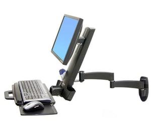 Ergotron 200-serien Combo Arm 61 cm (24") Väggmontering Svart