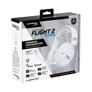 HyperX Cloud Flight 2 – bezprzewodowy zestaw słuchawkowy dla graczy (biały)