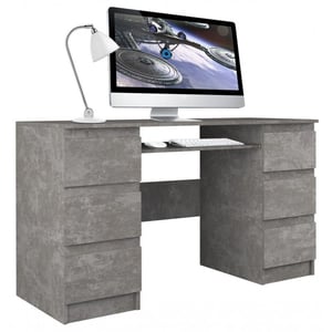 Topeshop KUBA BETON biurko komputerowe Szary