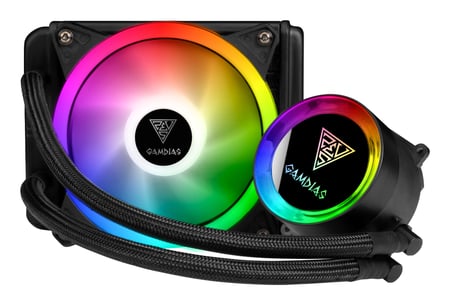 GAMDIAS Chione E2-120 Lite 2 Procesor Chłodnica cieczy all-in-one 12 cm Czarny 1 szt.