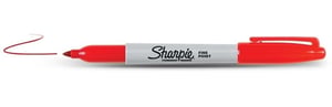 Sharpie Fine Point marker permanentny Końcówka cienka Czerwony