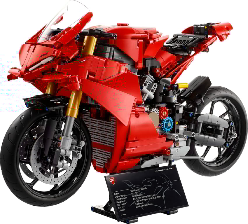 фото Блоковий конструктор LEGO Technic Мотоцикл Ducati Panigale V4 S 1603 деталі (42202)