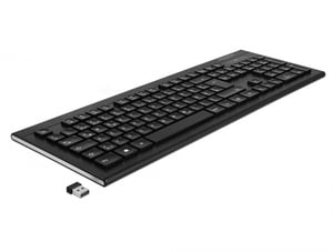 DeLOCK 12671 klawiatura Biuro RF Wireless QWERTZ Niemiecki Czarny
