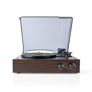 Nedis TURN220BN Turntable Platter Belt-Driven Turntable Brown Manual