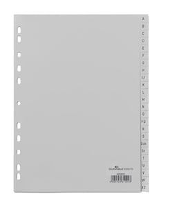 Durable 650810 Card Tab Alphabet Tab Polypropylene (PP) Gray