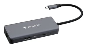 Verbatim 32157 USB 3.2 Gen 1 (3.1 Gen 1) Type-C-Hubs und -Konzentratoren, 5000 Mbit/s, grau