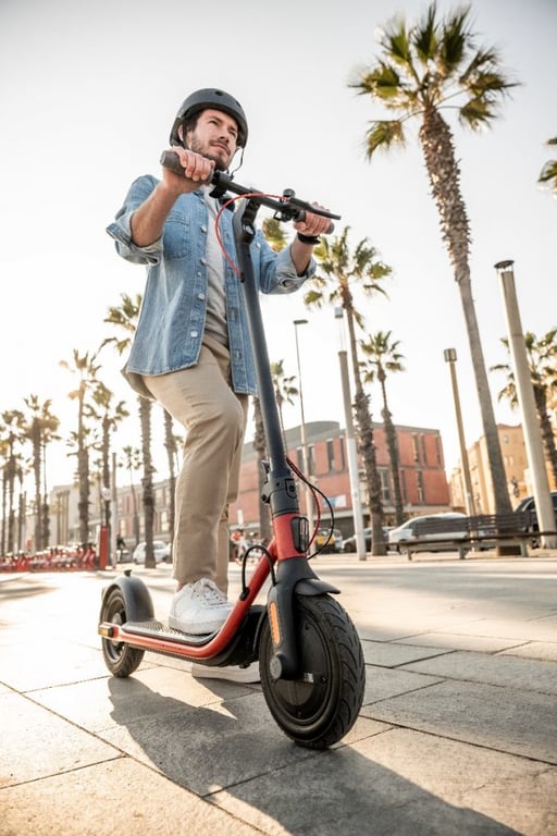 Ninebot by Segway D38E 25 km/h Czarny, Czerwony 10,2 Ah