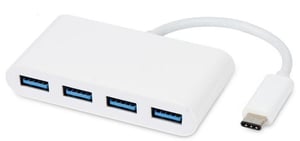 Microconnect USB3.1C USB3-hubbar och koncentratorer USB 3.2 Gen 1 (3.1 Gen 1) Type-C 5000 Mbit/s Vit