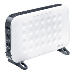 Concept KS3018 Heizkörper für den Innenbereich, Weiß 2000 W Elektrischer Ventilator für Raumheizgeräte