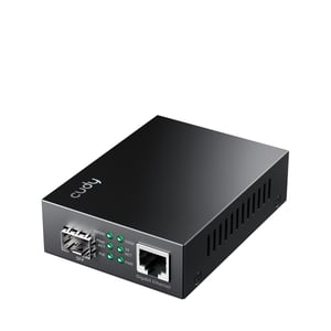 Cudy Gigabit Ethernet PoE+ Media Converter, MC220P 2.0 konwerter sieciowy 1250 Mbit/s Czarny