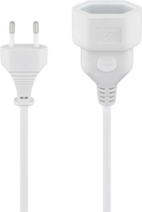 Goobay 51356 Power Cable, White, 2 m, Type C Power Plug