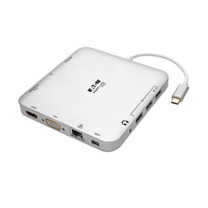 Tripp Lite U442-DOCK2-S Wired USB 3.2 Gen 2 (3.1 Gen 2) Type-C Docking Station, Silver