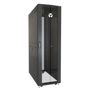 Vertiv VR3300 42U-Rack, freistehendes Rack, schwarz, transparent
