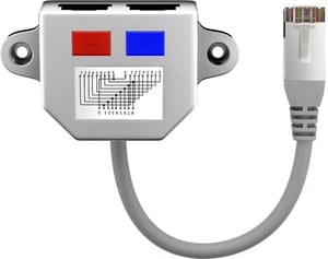 Goobay 68911 Netzwerk-Splitter, PoE-Unterstützung, grau