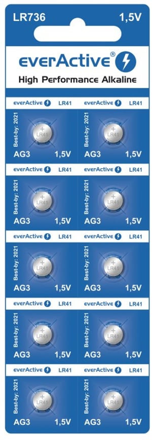 Everactive EVAG3 bateria do użytku domowego Jednorazowa bateria LR41 Alkaliczny