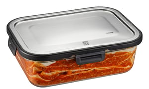 GEFU MILO Rectangular Container 1.5 L Gray, Transparent 1 pc.