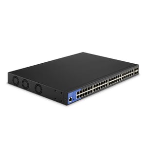 Linksys 48-Port-Gigabit-PoE+-Netzwerk-Switch, 740 W, 4 10-G-SFP+-Uplink-Steckplätze