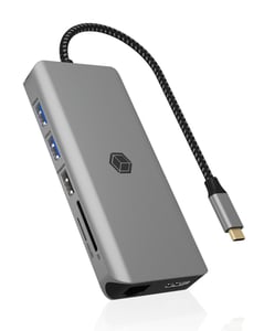 ICY BOX IB-DK4061-CPD Kabelansluten USB 3.2 Gen 1 (3.1 Gen 1) Type-C Grå