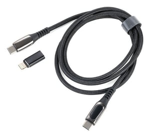 TROIKA CBL10/BK kabel USB 1 m USB C USB C/Lightning Czarny
