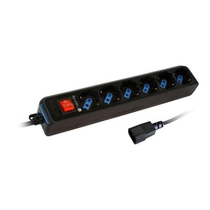 Techly IUPS-PCP-6V förgreningsdosa 1,5 m 6 x nätuttag Svart