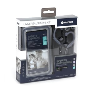 Platinet PM1070GR hörlurar/headset, trådbundna, överöronsmodell, sport, grå