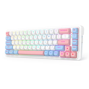 REDRAGON K709WBP-RGB-PRO NOVA klawiatura USB + RF Wireless + Bluetooth Biały, Niebieski