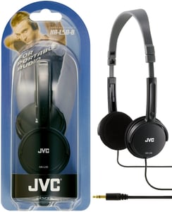JVC HA-L50-B hörlurar/headset, trådbundna, huvudbåge, musik, svart