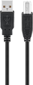 Goobay 68901 USB-Kabel USB 2.0 3 m USB A – USB B Schwarz