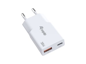 Equip 245523 Ladegerät für mobile Geräte, universell, weiß, Wechselstrom, Schnellladung, für den Innenbereich