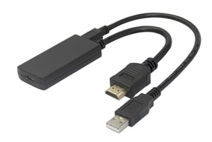 Deltaco 1902012 adapter kablowy 0,2 m HDMI Typu A (Standard) HDMI Czarny