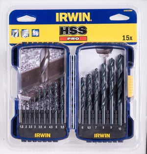 IRWIN 10502504 Drill Bit, Twist Drill Bit for Wood, 25-piece set