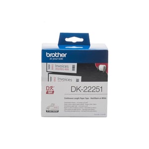 Brother DK-22251 taśmy do etykietowania Czarny i czerwony na białym