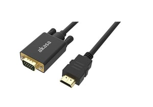 Akasa AK-CBHD26-20BK 2 m HDMI Type A (Standard) to VGA (D-Sub) Cable Adapter, Black
