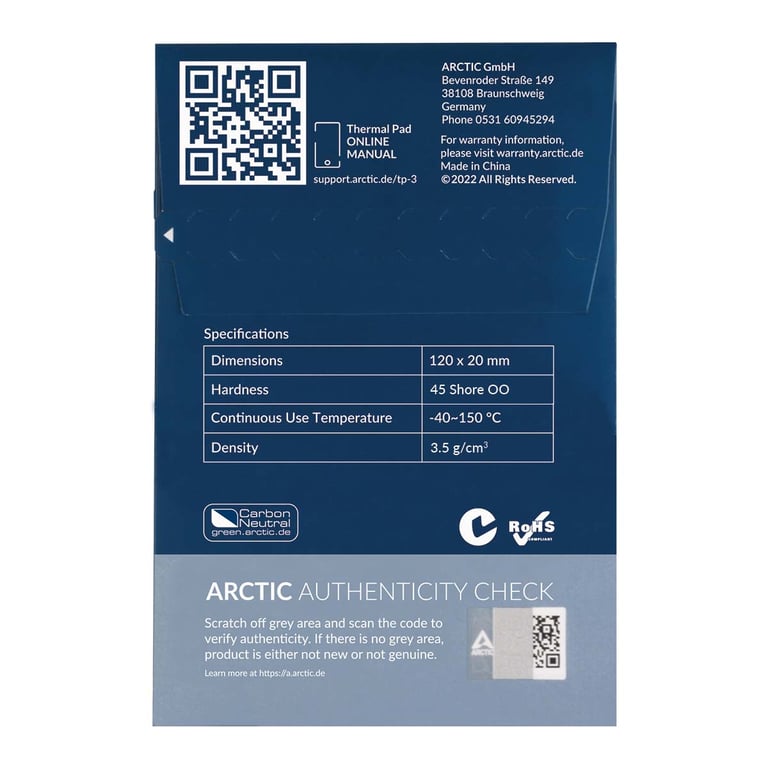ARCTIC TP-3 pasta termoprzewodząca Podkładka termiczna