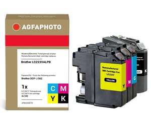 AgfaPhoto APB223SETD nabój z tuszem 4 szt. Zamiennik Standardowa wydajność Czarny, Cyjan, Purpurowy, Żółty