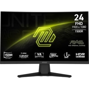 MSI MAG 244C monitor komputerowy 59,9 cm (23.6") 1920 x 1080 px Full HD LCD Czarny
