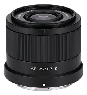 VILTROX AF 25 1.7 Z-objektiv till kamera Filmobjektiv Fullformatobjektiv Svart